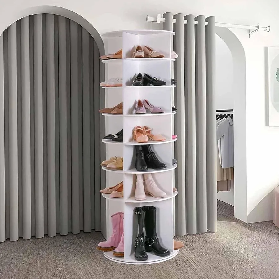 Storage & Organization - Entryway closet storage organizer: white rotating