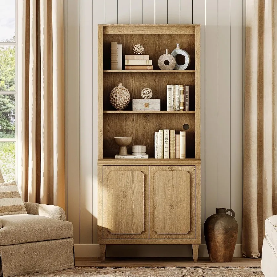 72.8 Tall Bookshelf with Doors - Storage & Organization recension och pris