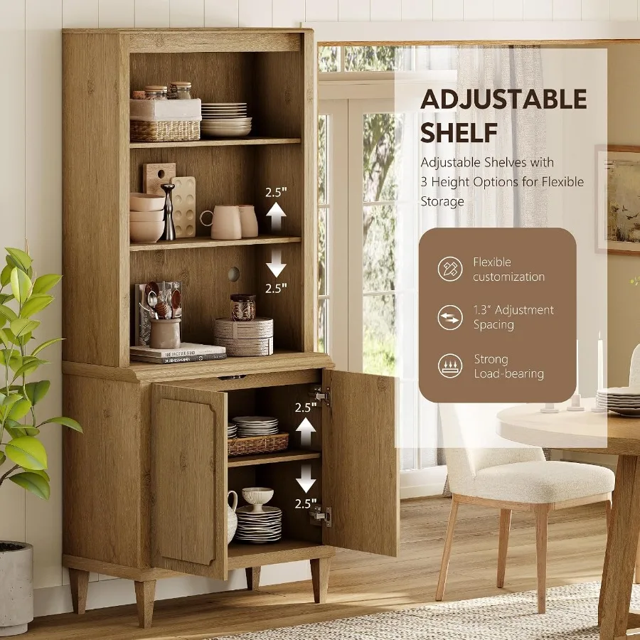 72.8 Tall Bookshelf with Doors - Storage & Organization recension och pris