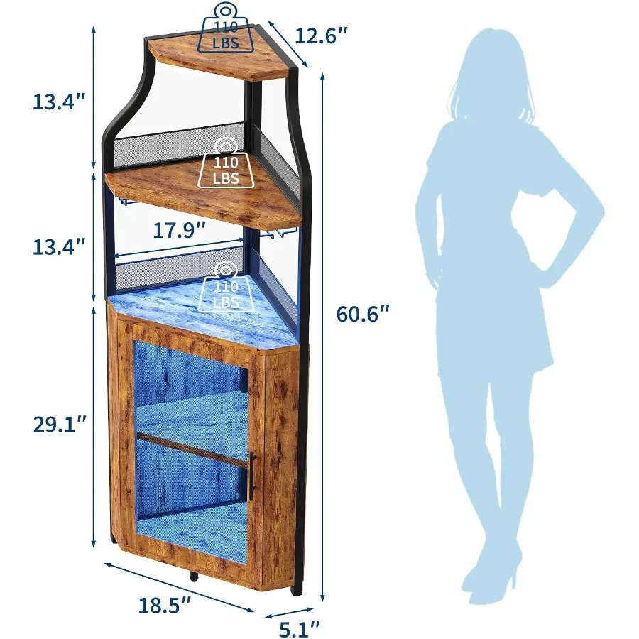 Corner Bar Cabinet for Home Us - Lighting recension och pris