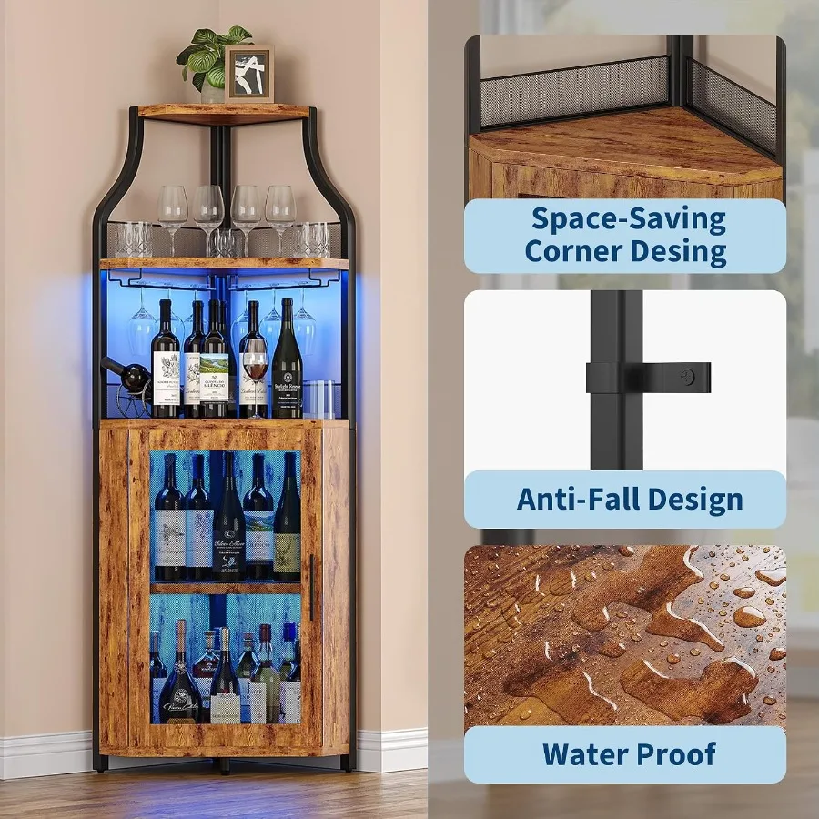 Corner Bar Cabinet for Home Us - Lighting recension och pris