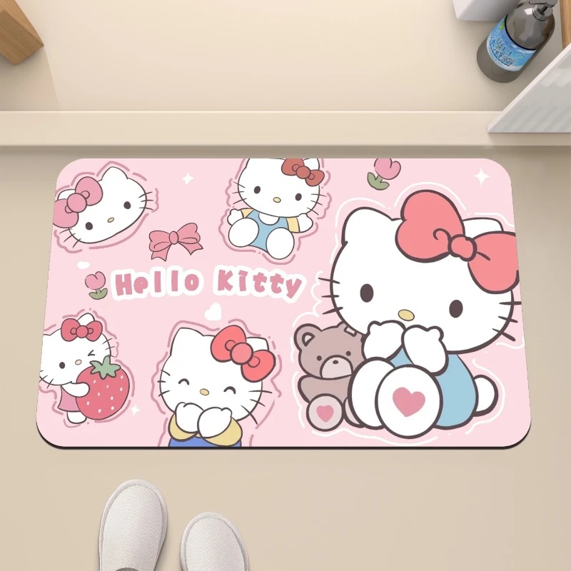 Hello Kitty Strawberry & Bear  - Quick Dry Diatomite Bath Mat recension och pris