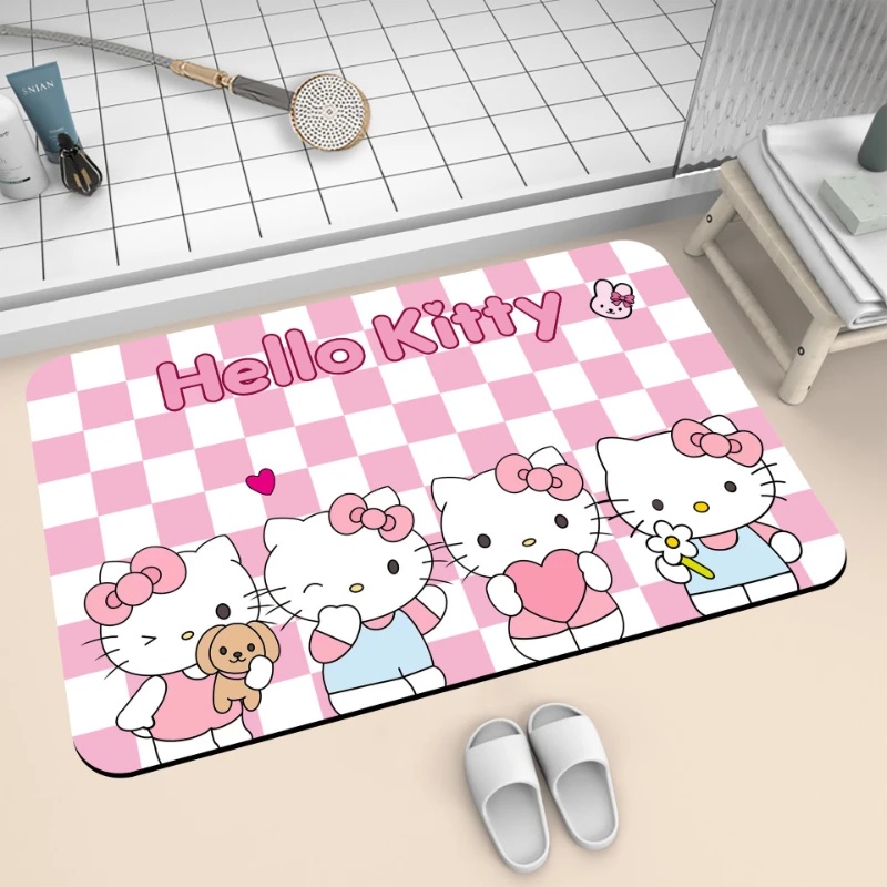 Hello Kitty Strawberry & Bear  - Quick Dry Diatomite Bath Mat recension och pris