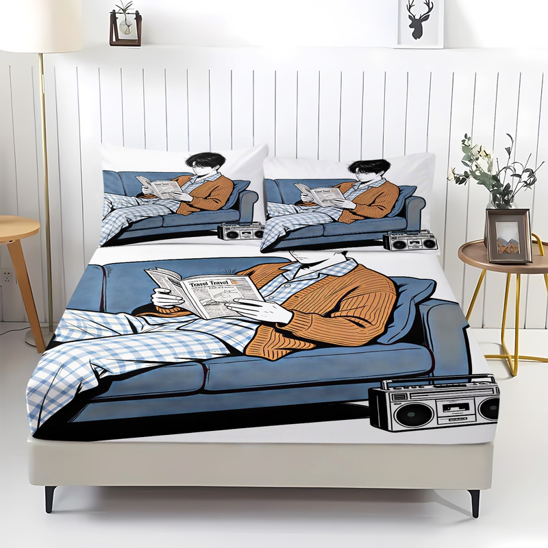 Soft Travel Prep Fitted Sheet  - Fitted Bed Sheets Deep Pocket recension och pris