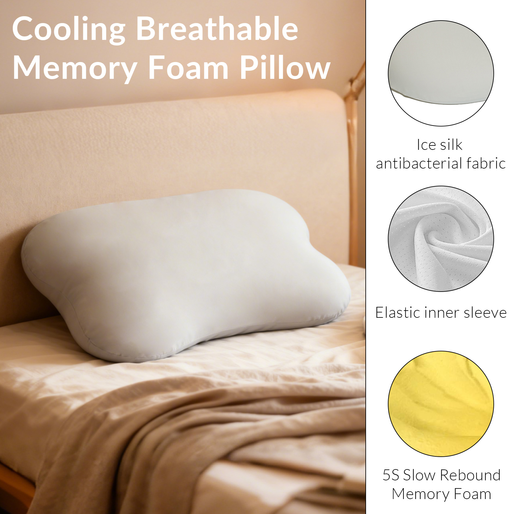 Cervical Neck Pillow for Neck  - Memory Foam Orthopedic Pillow Neck Pain recension och pris